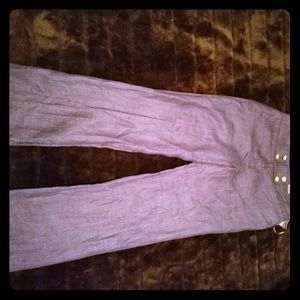 Denim look sailor linen pants